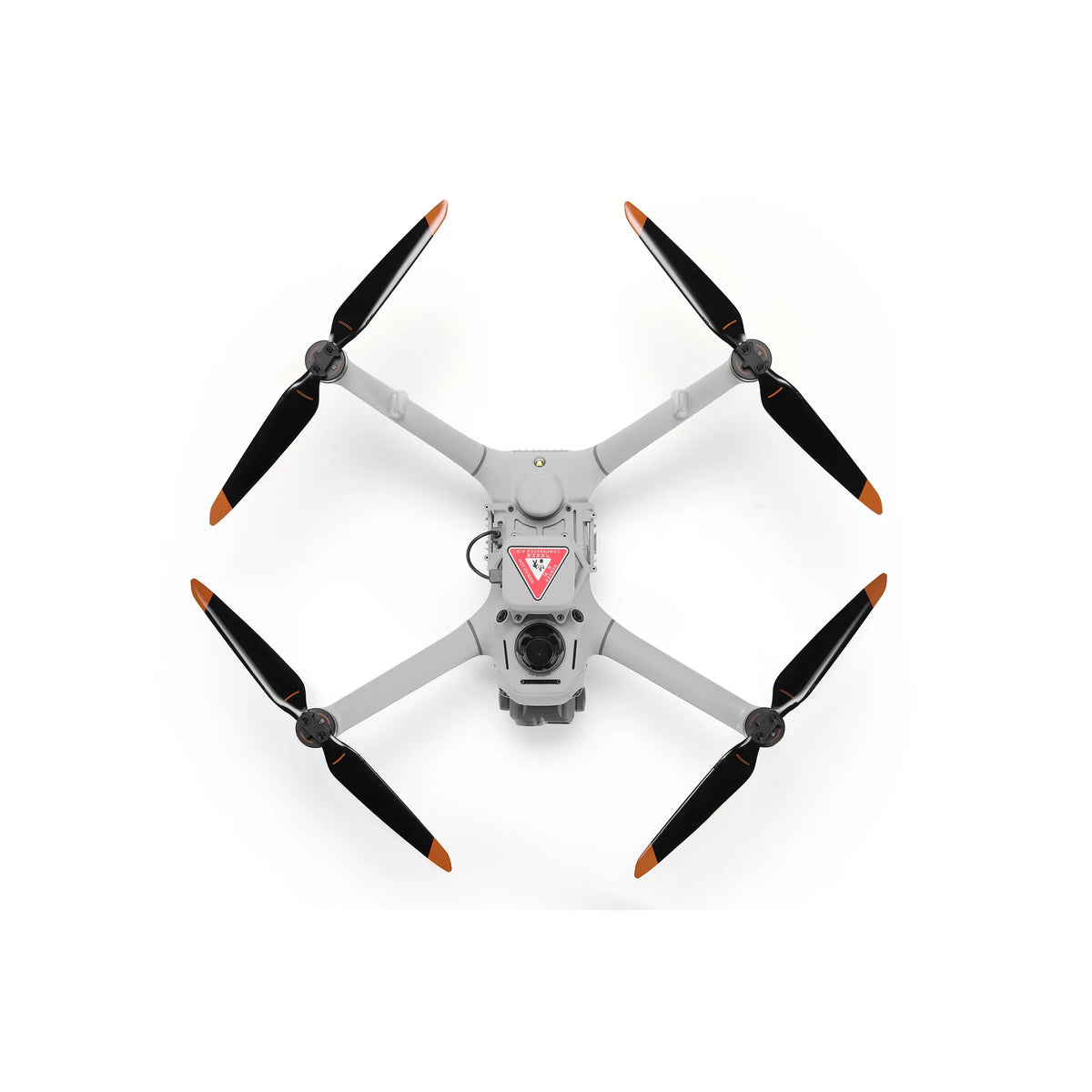 DJI Matrice 5TD med AP1 fallskärm monterad, ovanifrån