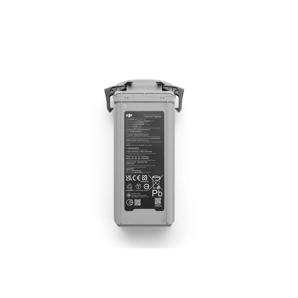 DJI Matrice 5TD flygbatteri med etikett och specifikationer