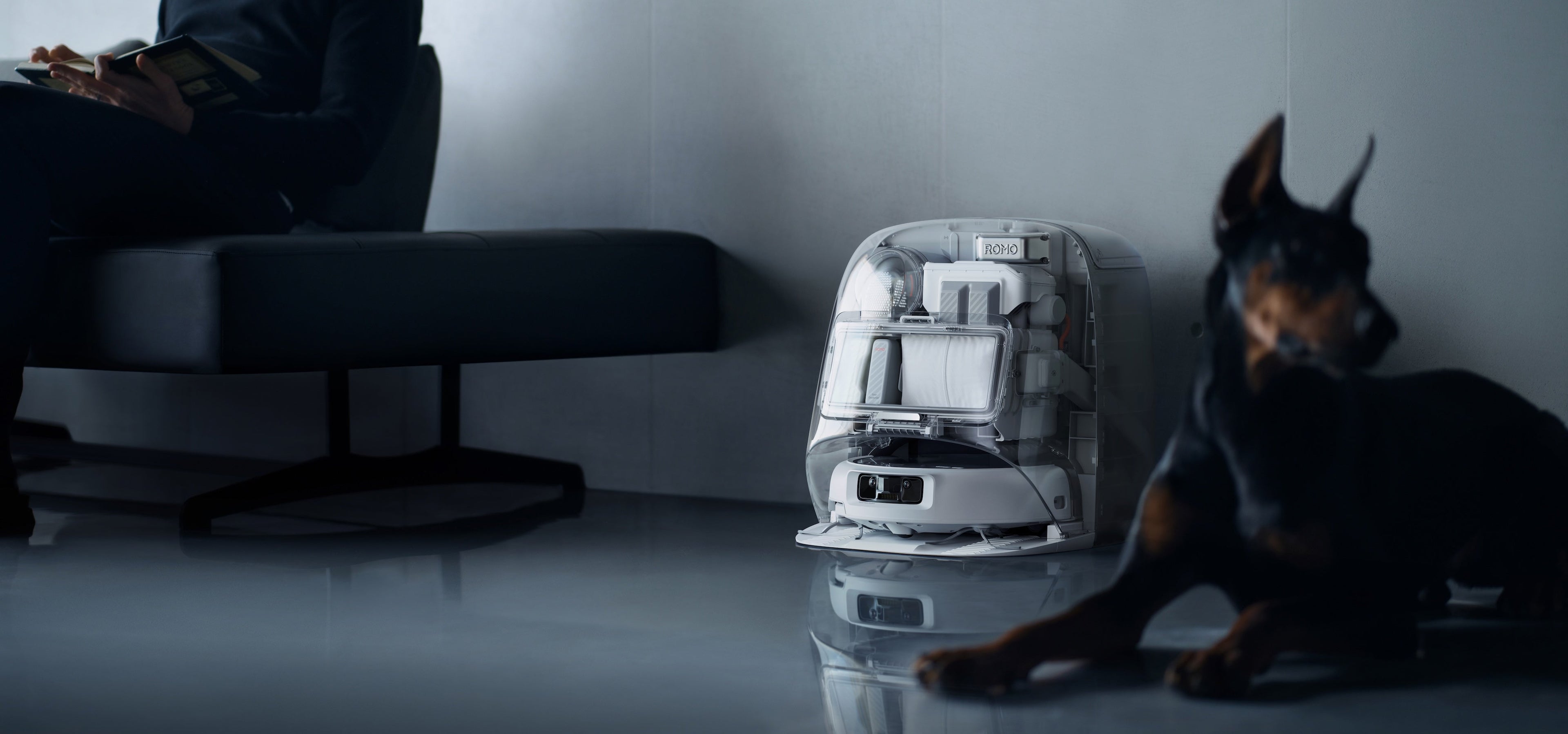 DJI Romo P robotdammsugare – självtömmande stationssystem