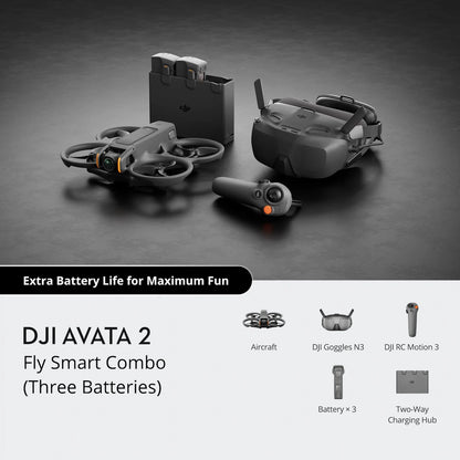 DJI Avata 2 Fly Smart Combo (Three Batteries)