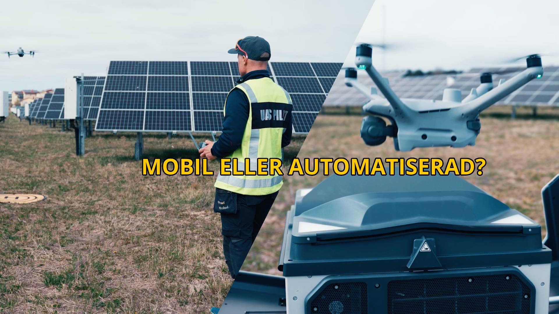 Ladda video: Inspektera solceller från drönare med värmekamera