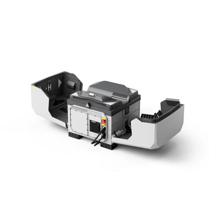 DJI Dock 4 öppen, snett bakifrån