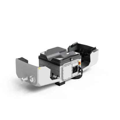 DJI Dock 4 öppen, snett framifrån