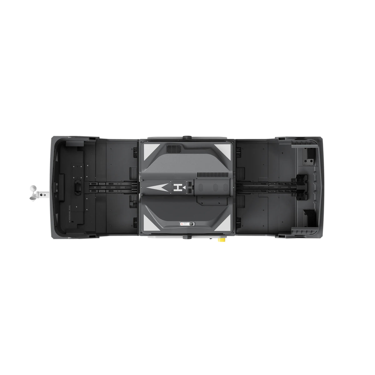 DJI Dock 4 öppen, ovanifrån