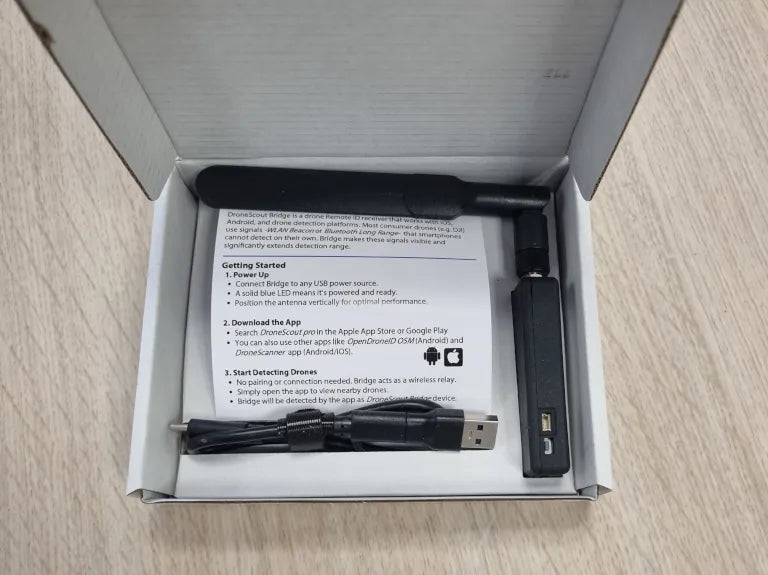 DroneScout Bridge ds110 öppnad förpackning