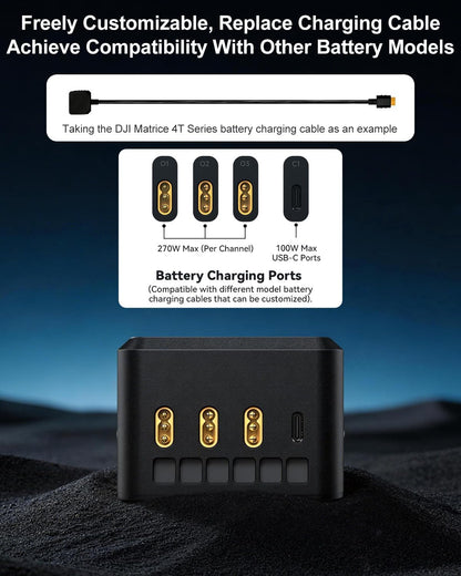 LKTOP 300W Three-Way Charger for Matrice 4 Series